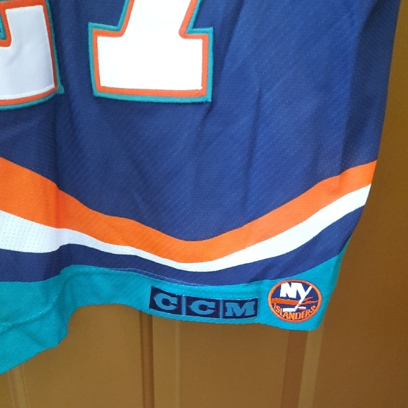 CCM Islanders Blue and Orange Hockey Jersey - Picture 7 of 10